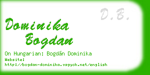 dominika bogdan business card