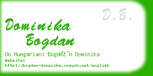 dominika bogdan business card